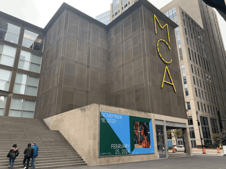 <b>MCA Chicago Art Museum</b><br>I took this photo of the Museum of Contemporary Art (MCA) in Chicago with my phone. Originally built as a space to showcase modern and contemporary art, the museum still serves its purpose today, offering visitors a place to experience innovative exhibitions and engage with the creative works of both established and emerging artists