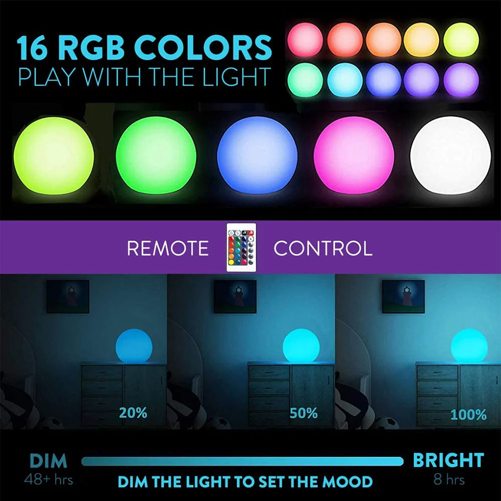 A display showing RGB lights with multiple colors and adjustable brightness to set different moods.